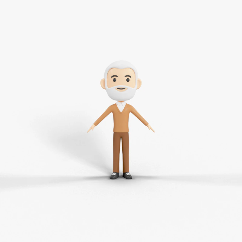 Cartoon Style Character 57 3D Model .c4d .max .obj .3ds .fbx .stl .blend 