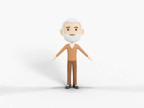 Postać w stylu kresk&oacute;wki 57 Model 3D