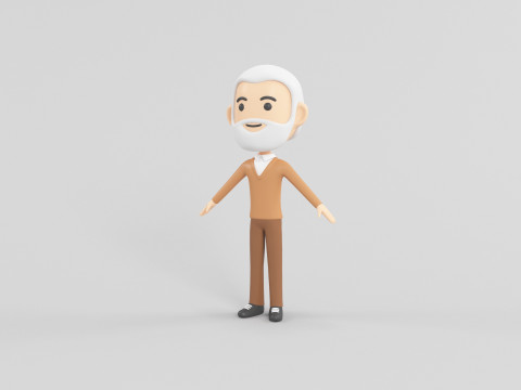 कार्टून शैली चरित्र 57 3D मॉडल