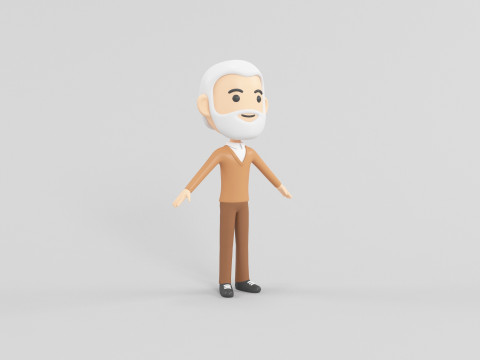 कार्टून शैली चरित्र 57 3D मॉडल