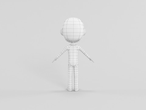 कार्टून शैली चरित्र 57 3D मॉडल