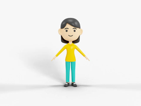 Personaje de estilo de dibujos animados 58 Modelo 3D