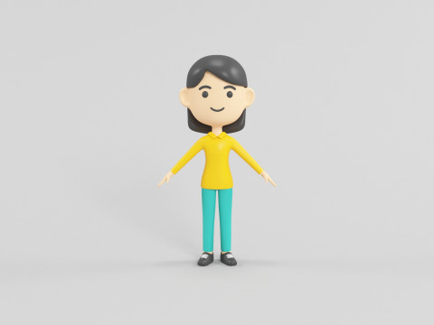 Personaggio in stile cartone animato 58 Modello 3D