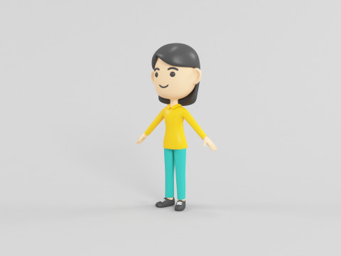 Personaggio in stile cartone animato 58 Modello 3D