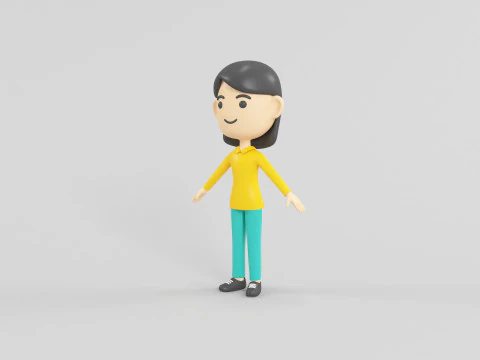 Cartoon Style Character 58 3D Model