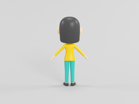 Personaggio in stile cartone animato 58 Modello 3D