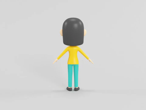 Cartoon Style Character 58 3D Model