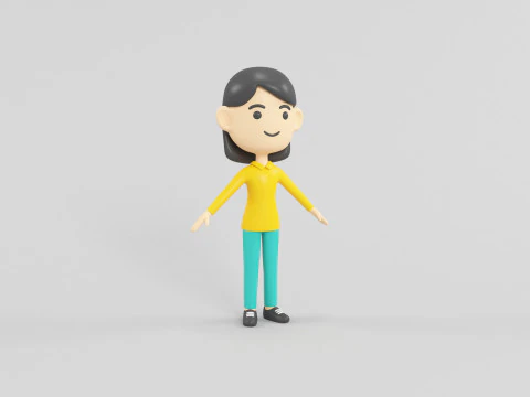 Cartoon Style Character 58 3D Model