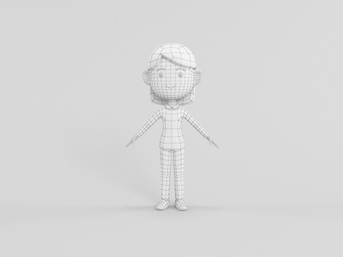 Personaggio in stile cartone animato 58 Modello 3D