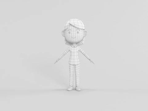Cartoon Style Character 58 3D Model