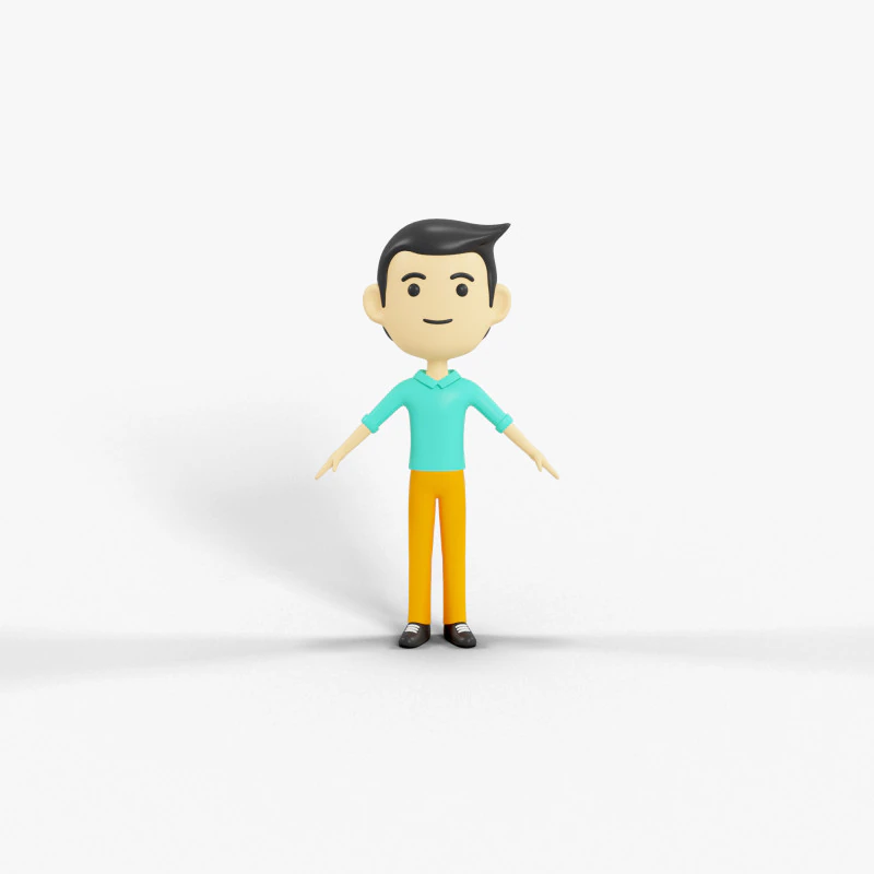 Cartoon Style Character 59 3D Model .c4d .max .obj .3ds .fbx .stl .blend 