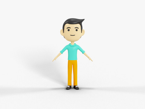 Personaje de estilo de dibujos animados 59 Modelo 3D