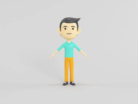 Cartoon Style Character 59 3D Model