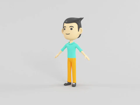 Cartoon Style Character 59 3D Model