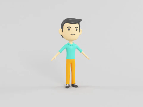 Cartoon Style Character 59 3D Model