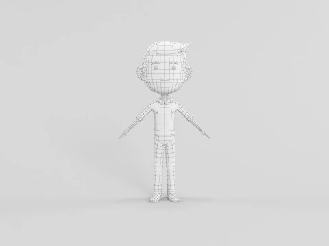 Cartoon Style Character 59 3D Model
