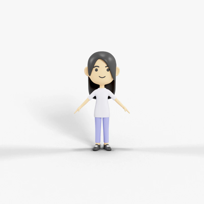 Мультяшний персонаж 60 3D Модель .c4d .max .obj .3ds .fbx .stl .blend