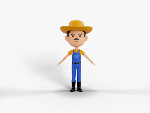 60 personaggi lowpoly Modello 3D