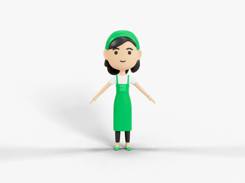 60 personaggi lowpoly Modello 3D