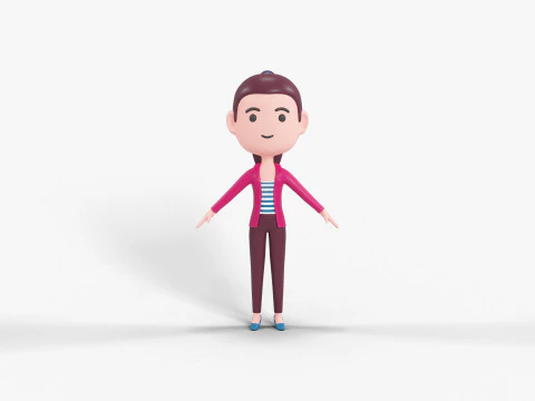 60 personaggi lowpoly Modello 3D