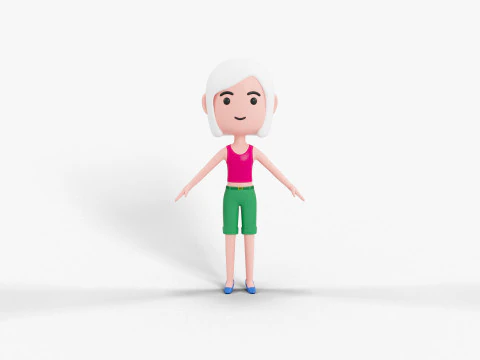60 personaggi lowpoly Modello 3D