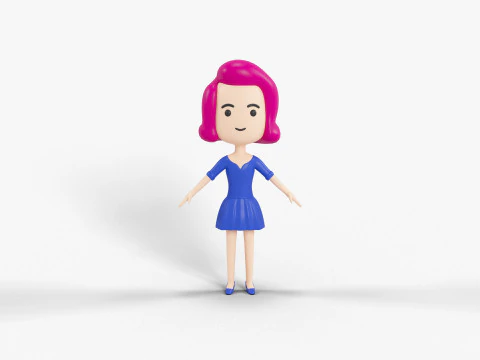 60 personaggi lowpoly Modello 3D
