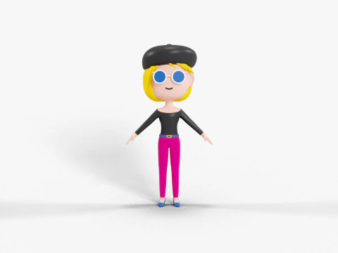60 personaggi lowpoly Modello 3D