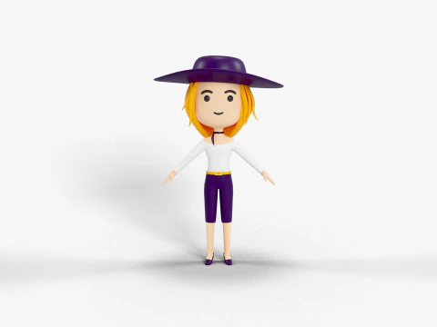 60 personaggi lowpoly Modello 3D