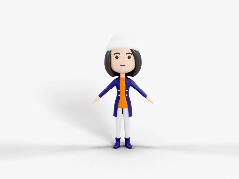 60 personaggi lowpoly Modello 3D