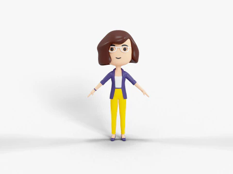 60 personaggi lowpoly Modello 3D