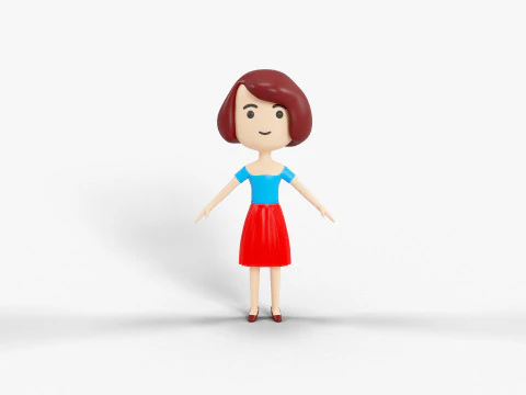 60 personaggi lowpoly Modello 3D