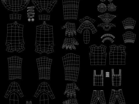 60 personaggi lowpoly Modello 3D