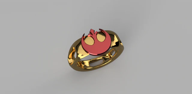 rebellion ring- star wars 3D Print Model .c4d .max .obj .3ds .fbx .stl .blend 