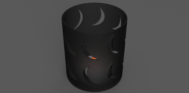 moon candle holder Model Cetak 3D .c4d .max .obj .3ds .fbx .stl .blend 
