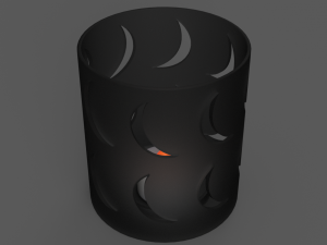 moon candle holder Modelo de impresión 3D