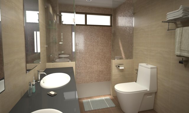 bathroom 10 3D Model .c4d .max .obj .3ds .fbx .stl .blend 