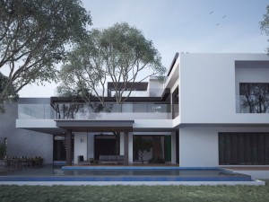 modern house scence 3D Model