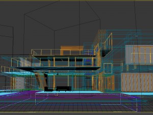 modern house scence Modello 3D