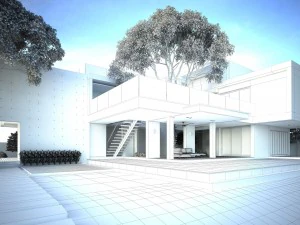 modern house scence 3D Model