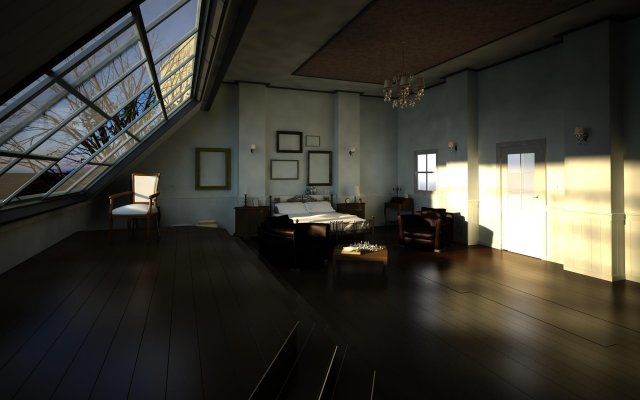 bedroom 01 scene 3D Model .c4d .max .obj .3ds .fbx .stl .blend 