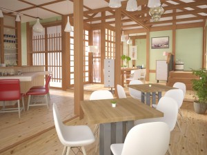 cafe 01 scene 3D Model