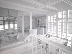 cafe 01 scene 3D Model