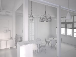 cafe 01 scene 3D Model