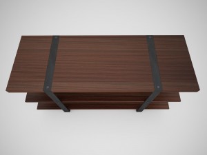 industrial steel pipe shelves and marley sofa table 3D-Modell