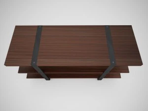 industrial steel pipe shelves and marley sofa table 3D Model