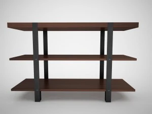 industrial steel pipe shelves and marley sofa table 3D Model