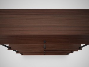 industrial steel pipe shelves and marley sofa table 3D-Modell