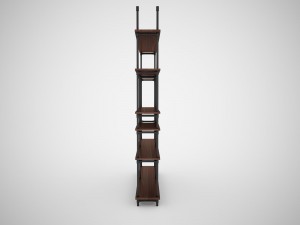 industrial steel pipe shelves and marley sofa table 3D-Modell