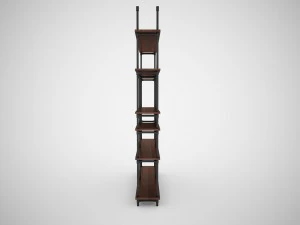 industrial steel pipe shelves and marley sofa table 3D Model