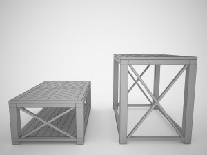 tillman sofa table Model 3D